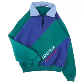 Vintage Nautica Competition Quarter Zip Sweatshirt - M