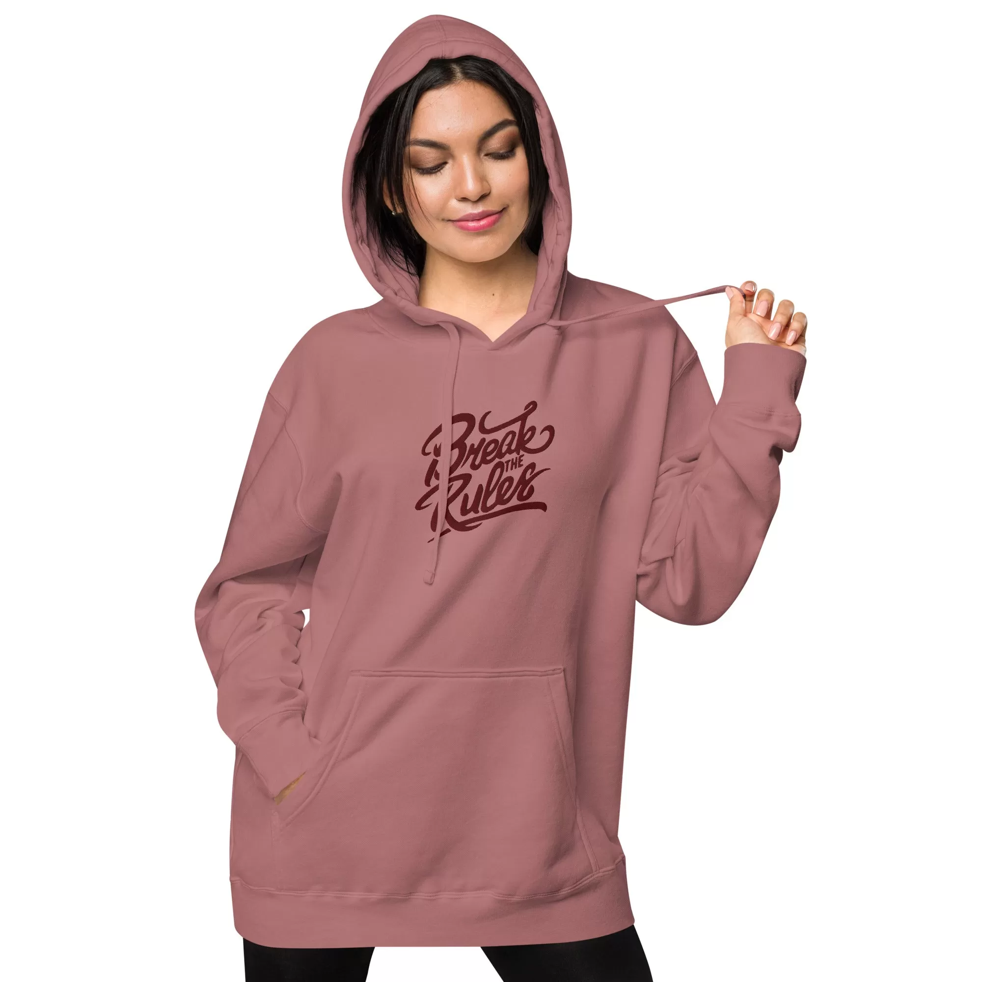 Vintage Vibes Premium Hoodie – Dusty Rose – Break the Rules