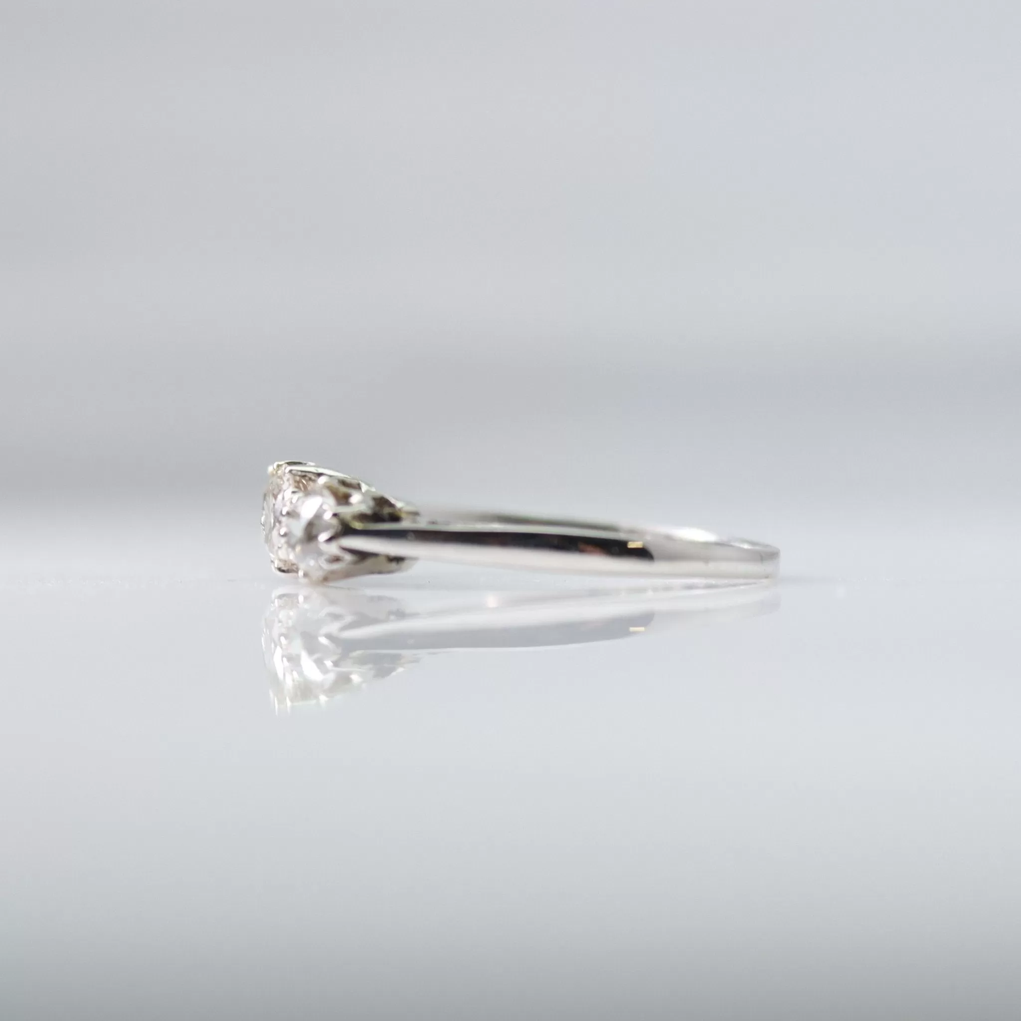 White Gold Diamond Three Stone Ring