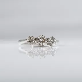 White Gold Diamond Three Stone Ring