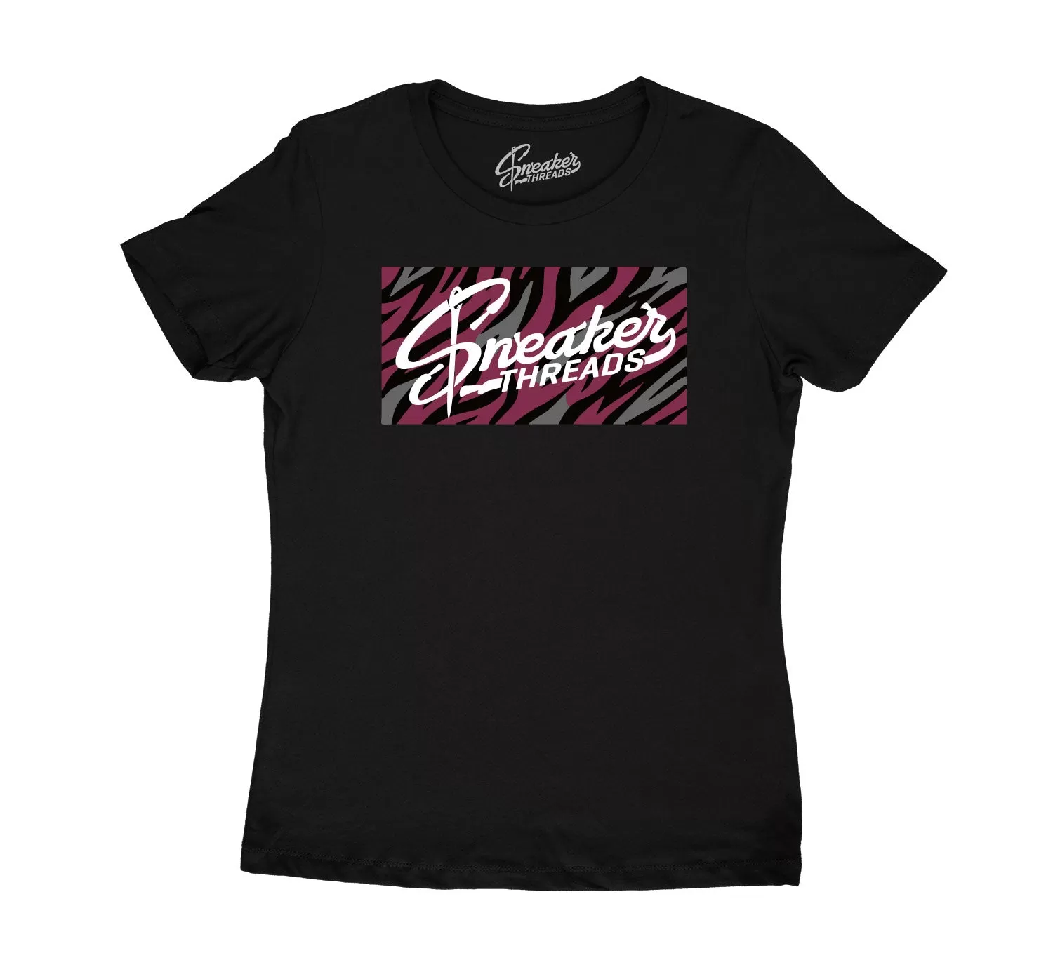 Womens Burgundy 8 Shirt - ST Box - Black